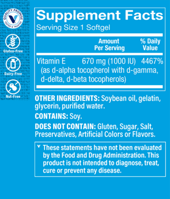 Vitamin E 1000 IU (240 Softgels) at the Vitamin Shoppe
