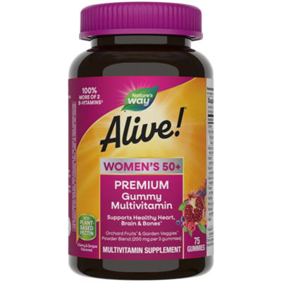 Alive! Women's 50+ Gummy Multivitamin - Fruit & Vegetable Blend