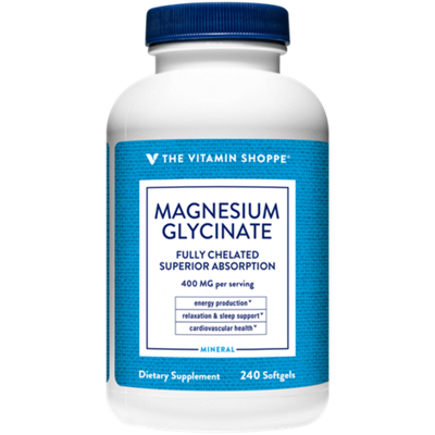 Magnesium Glycinate – Fully Chelated for Superior Absorption – 400 MG (240 Softgels) by The Vitamin Shoppe at the Vitamin Shoppe