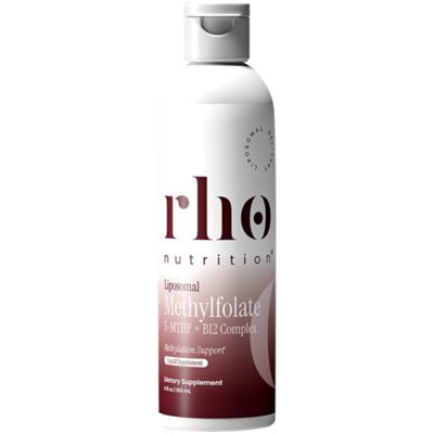 rho nutrition liposomal glutathione product page Methylfolate - 5 MTHF + B12 Complex Cápsulas de Glutatión (Forma category_Specialty Foil Pans Option:12 mL