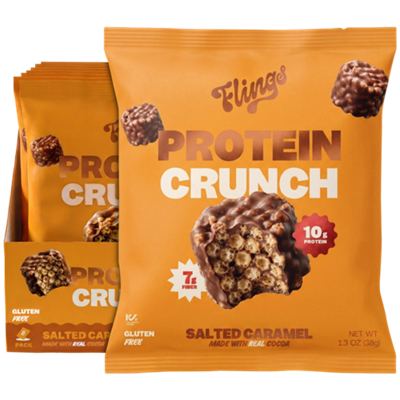 Protein Crunch - 10g Protein - Salted Caramel (8 Pack) by Flings at the ...